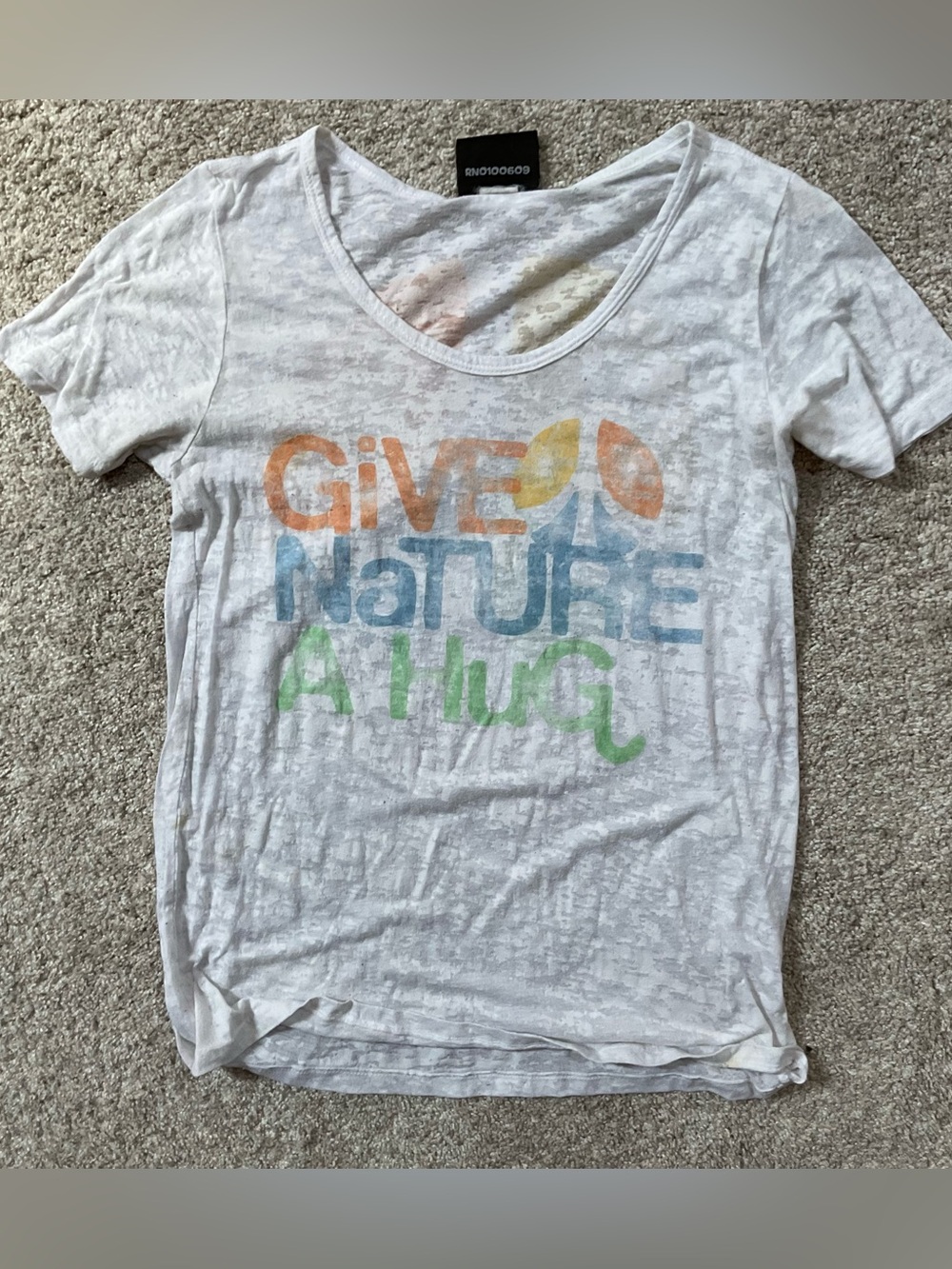 White 'Give Nature a Hug' Graphic Tee